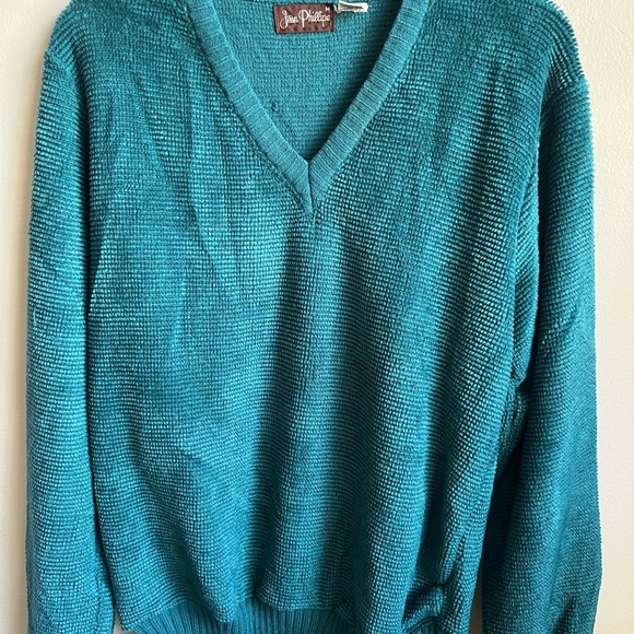 Vintage Velour Pullover Sweater Thick Chunky Warm Cozy Textured Boho Size Medium - Picture 1 of 9